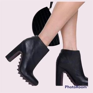 Circus by Sam Edelman Kensley Black Leather Boootie Sz 39 (Sz 8 US)